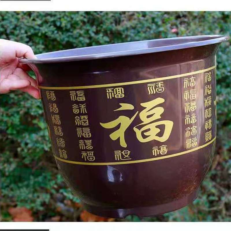 仿陶瓷塑料花盆复古花盆现种花园艺花盆果树花盆加厚大号树脂