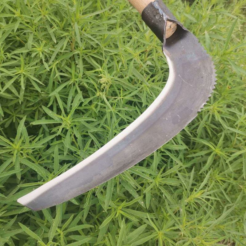 镰刀户外长柄加长割草刀农用除草工具左手大钐镰割芦苇水草镰