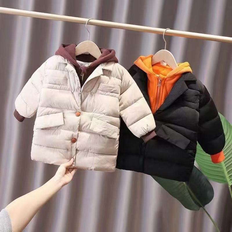 批发童儿羽绒服加厚保暖多层锁不绒跑绒