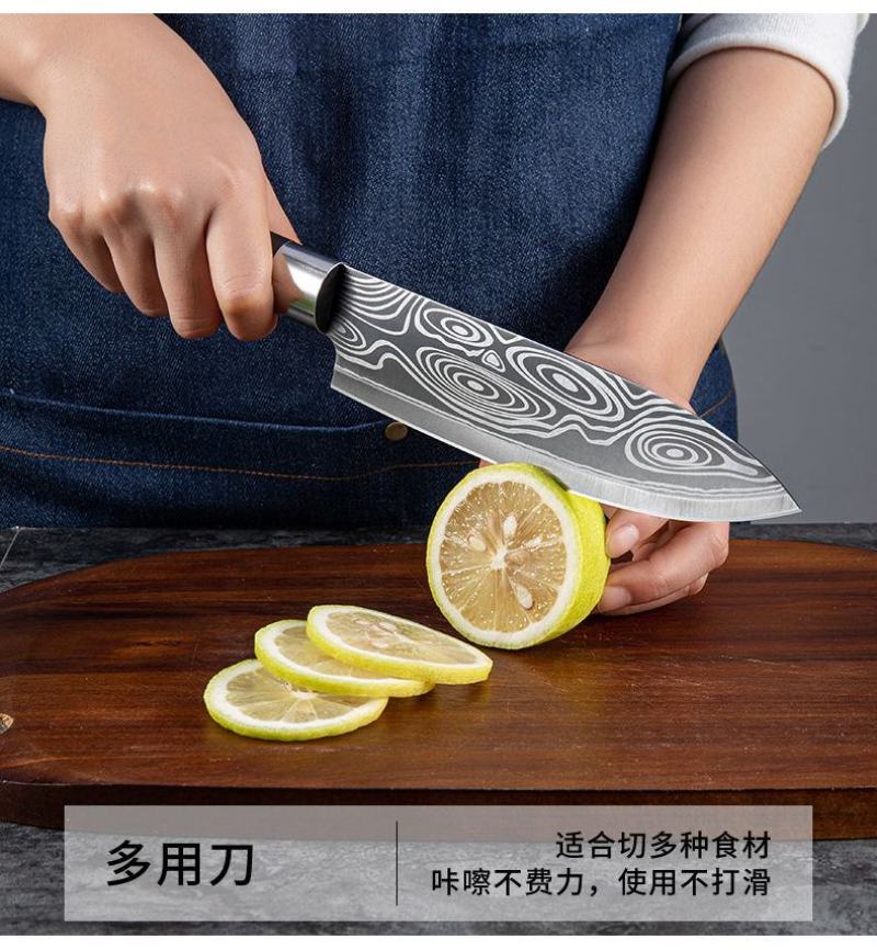家用厨房菜刀全钢刀具套装家用厨房五件套切菜刀砍骨刀切片刀