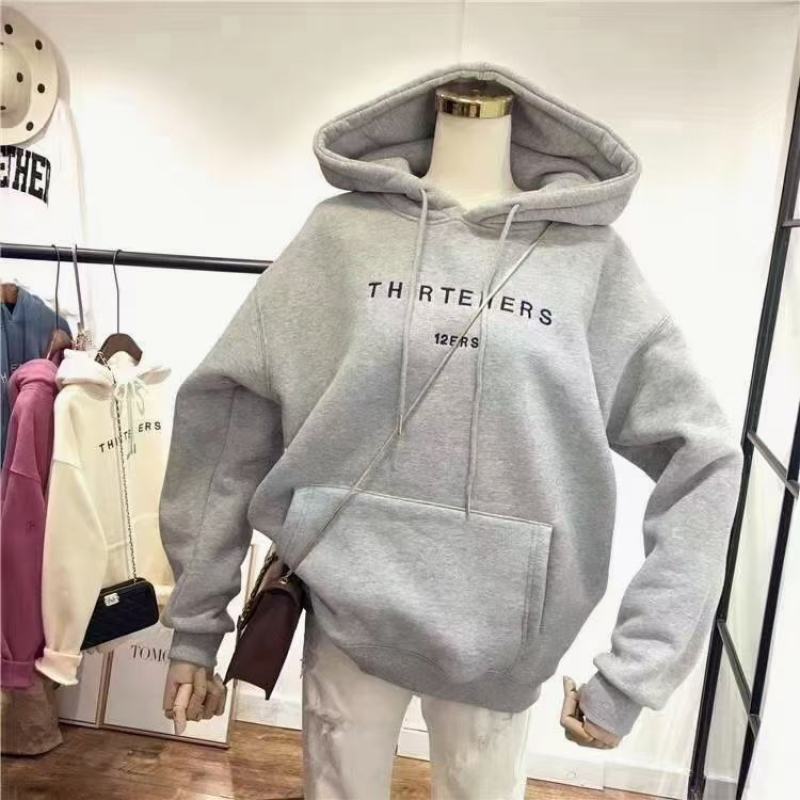 精品女装卫衣连帽2021新款带帽宽松韩版bf外套潮