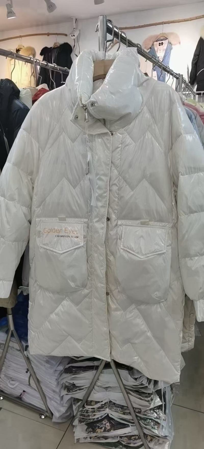 ins新款羽绒服中长款棉袄加厚过膝外套，加厚