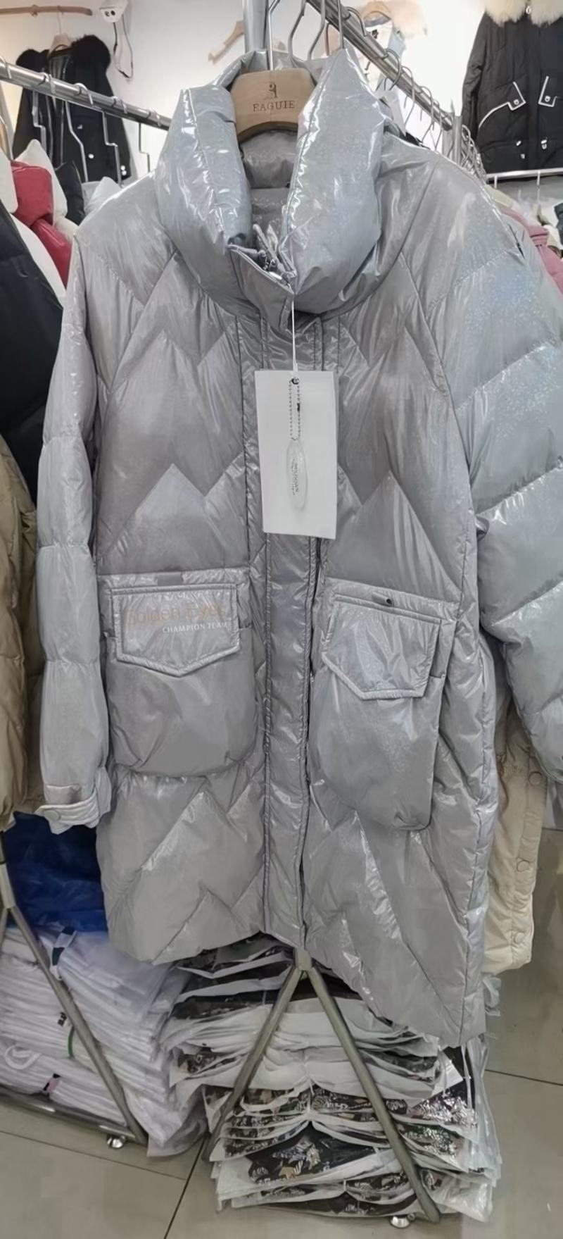 ins新款羽绒服中长款棉袄加厚过膝外套，加厚