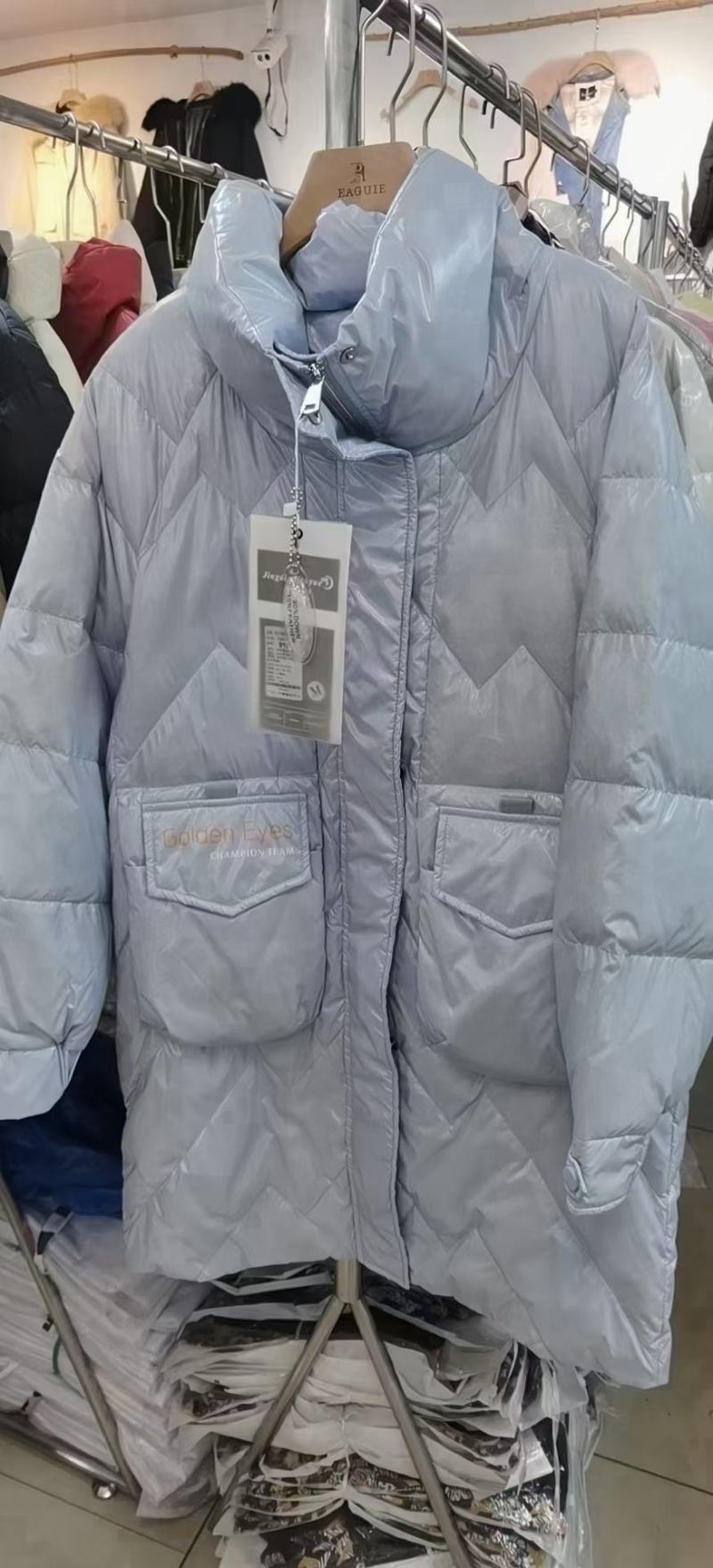 ins新款羽绒服中长款棉袄加厚过膝外套，加厚