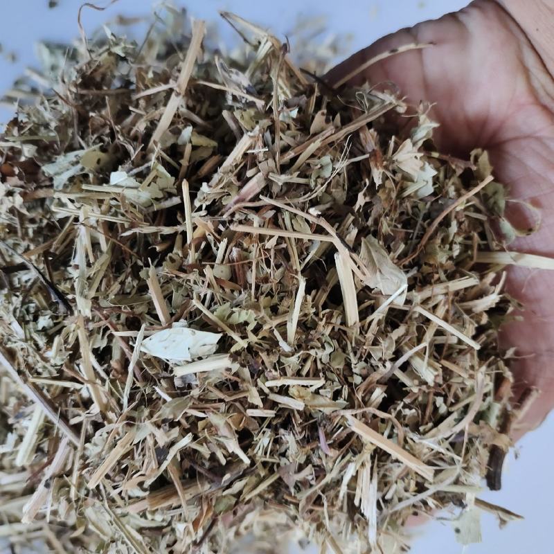 花生秧牛羊草无土无膜无霉变优质草料过筛除尘袋装压块