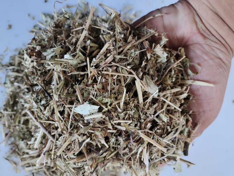 花生秧牛羊草无土无膜无霉变优质草料过筛除尘袋装压块