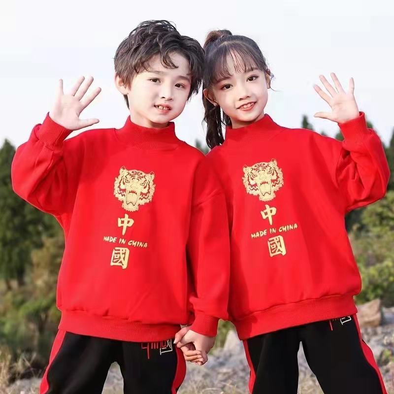 爆款儿童运动卫衣套装批发经典连帽设计优质卫衣棉