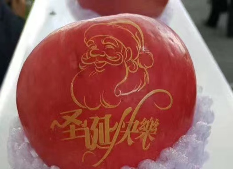 圣诞平安果预售中。颜色靓丽，美丽大方。一手货源。5斤9斤