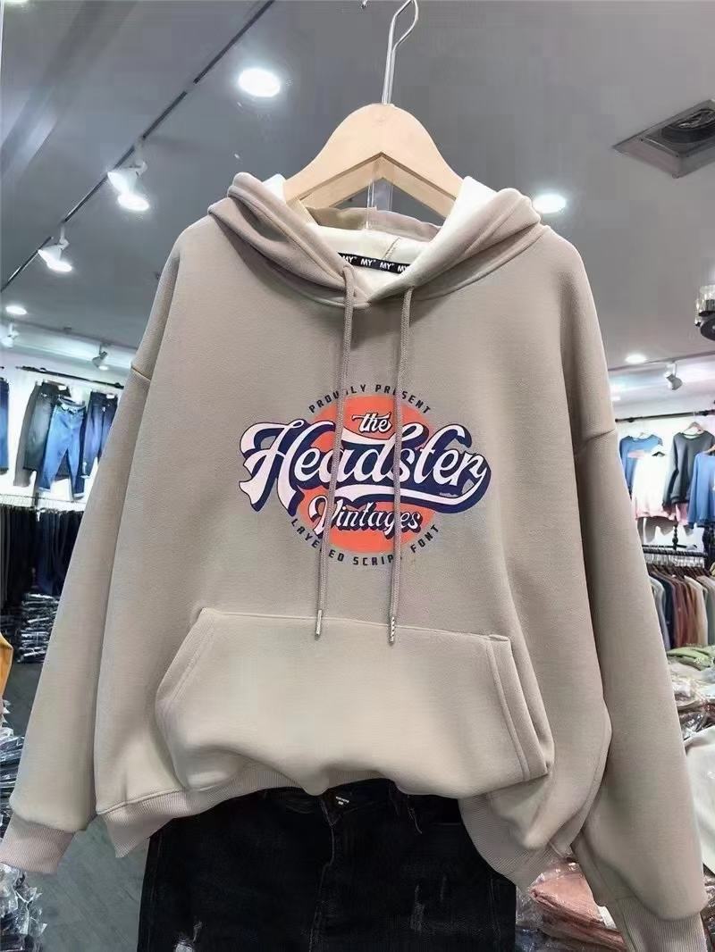 上新网红爆款卫衣连帽套头加厚加绒批发14.8元