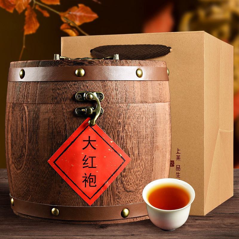 【产地】木桶250g罐装武夷大红袍红茶叶散装礼盒包邮