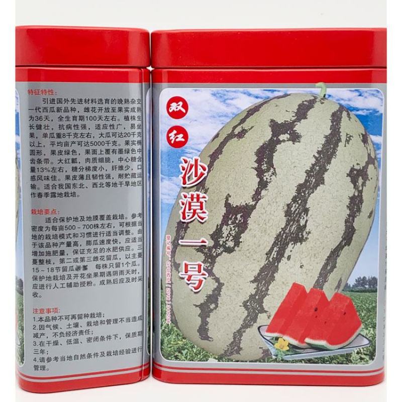 双红沙漠一号西瓜种子花皮椭圆西瓜抗病耐高温大红瓤10公斤