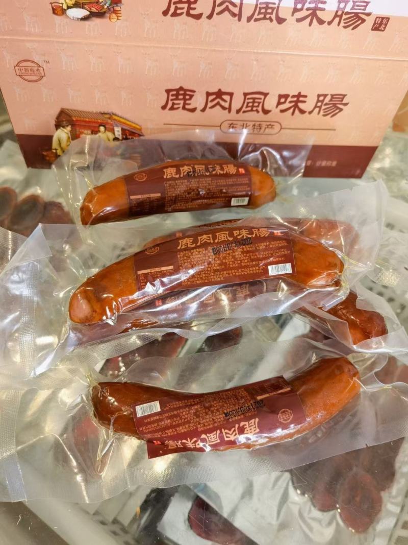梅花鹿肉肠果木烤口味一根90克选用上等梅花鹿肉