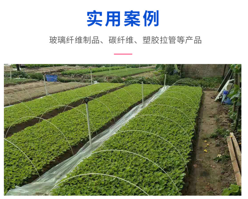 玻璃纤维实心棒拱棚材料农用蔬菜育苗保温拱棚支架替代竹竿