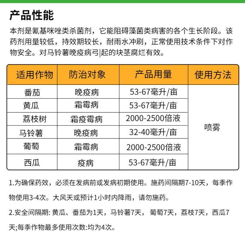 日本石原科佳氰霜唑晚疫病霜霉病疫病农药杀菌剂