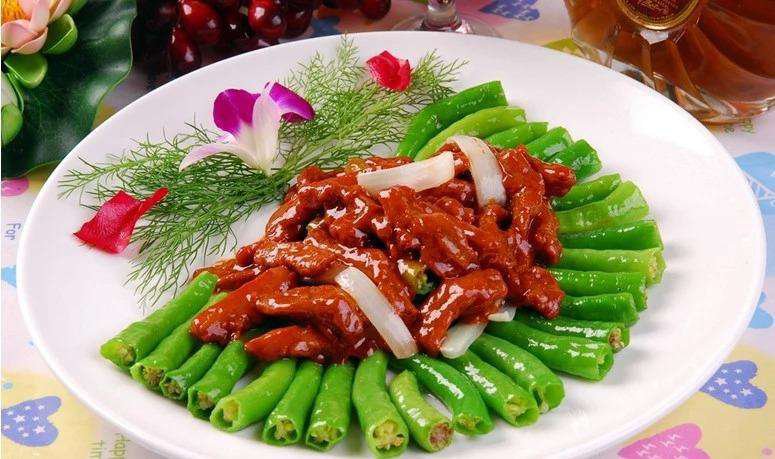 清炒扁豆角成品图