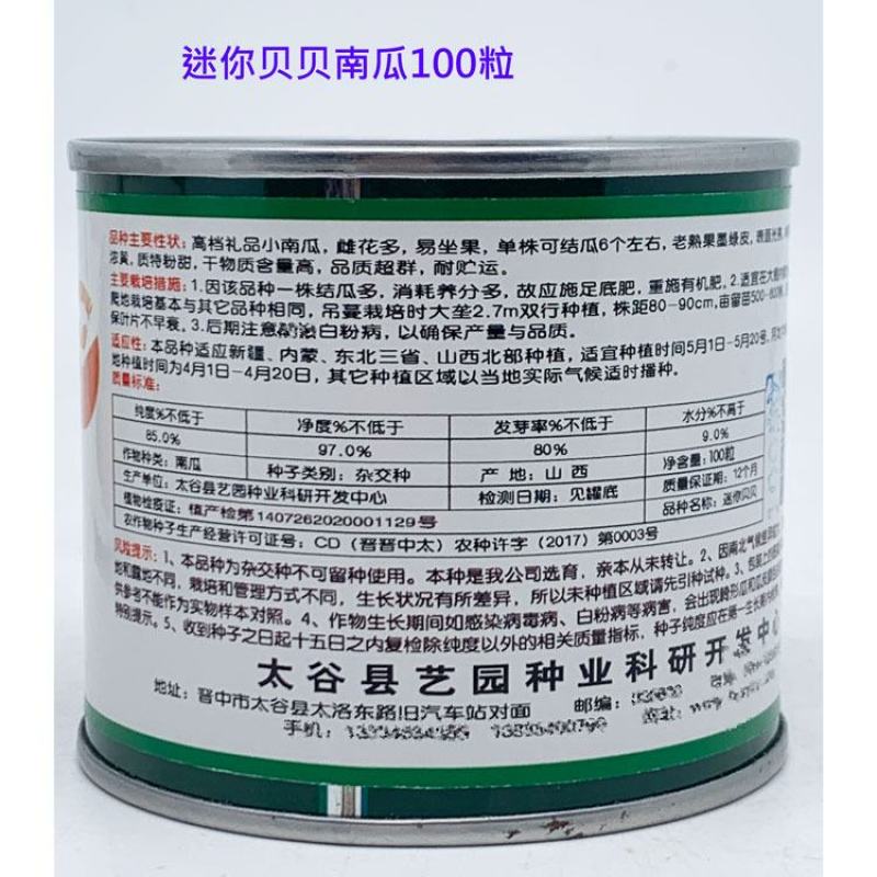 绿贝贝日本南瓜种籽板栗贝贝南瓜种迷你贝贝南瓜种子100粒