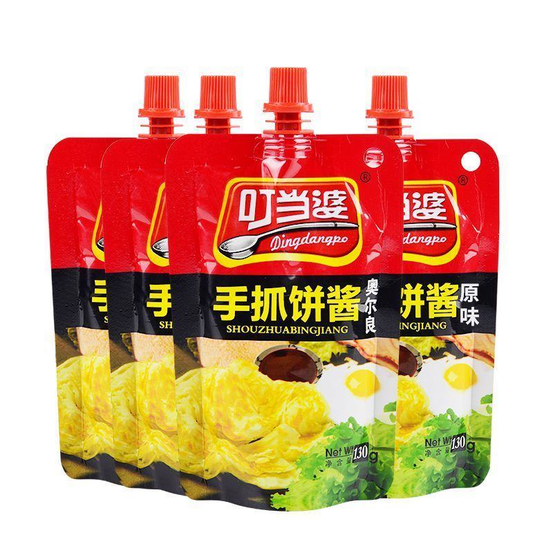 叮当婆手抓饼番茄酱鸡蛋灌饼酱香辣原味奥尔良口味酱料小袋1