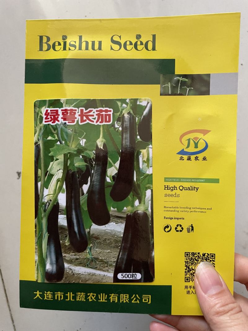 茄子种子绿萼长茄种籽大果好吃布利塔茄子种烧烤茄子