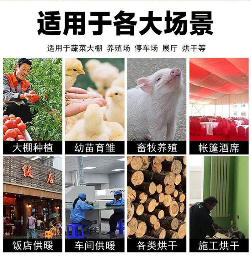 电暖风机增温设备蔬菜大棚养殖育雏暖风机取暖烘干设备