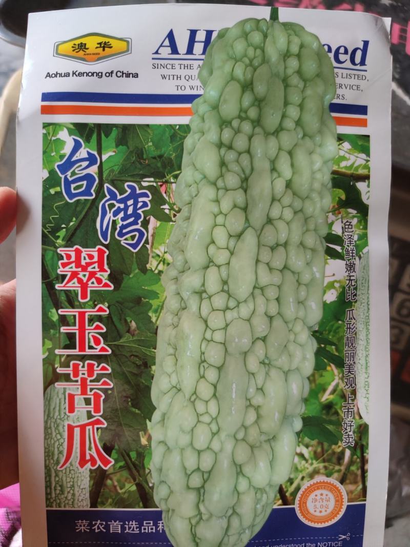 台湾翠玉苦瓜种子5克，长棒型瘤棱分明亩产8000斤以上