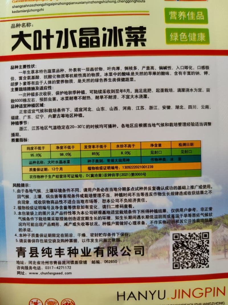 大叶冰菜种子，200粒