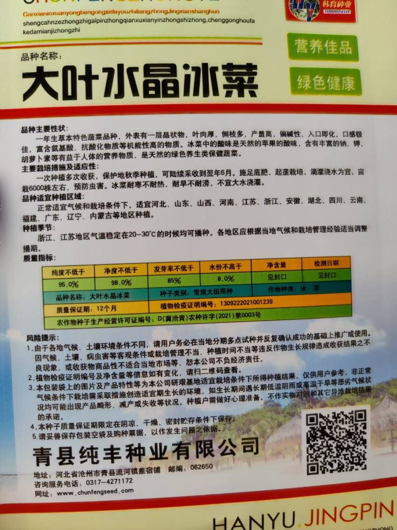 大叶冰菜种子，200粒