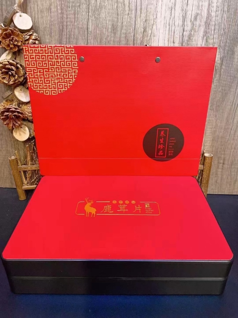 鹿茸片礼盒特惠款特别大气礼盒装带手拎袋