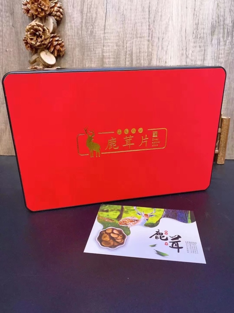 鹿茸片礼盒特惠款特别大气礼盒装带手拎袋