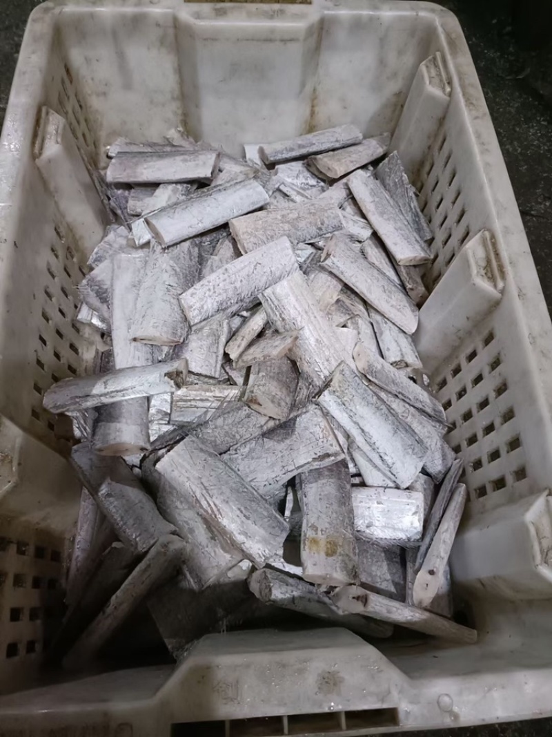 带鱼尾段。黄海小眼无冰衣。看我加工带冰衣。