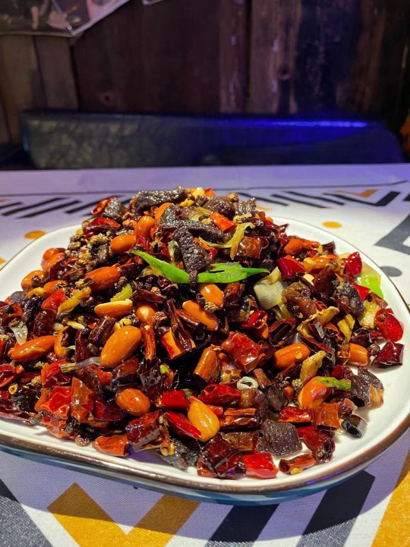 干煸麻辣牛肉，都是好食材