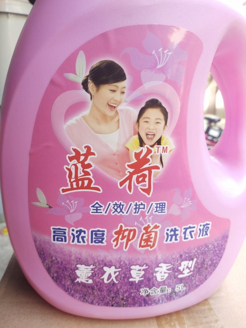 洗衣液蓝荷洗衣液，5升大桶，去污，芳香，实惠大品牌值
