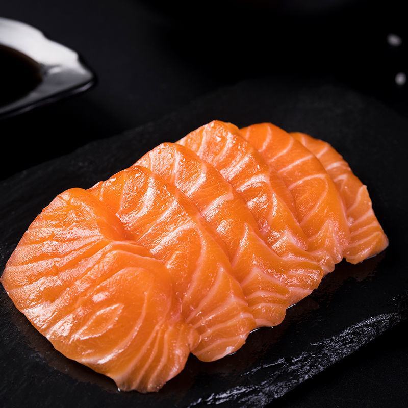 三文鱼刺身新鲜三文鱼中段整条现切生鱼片寿司海鲜料理即食