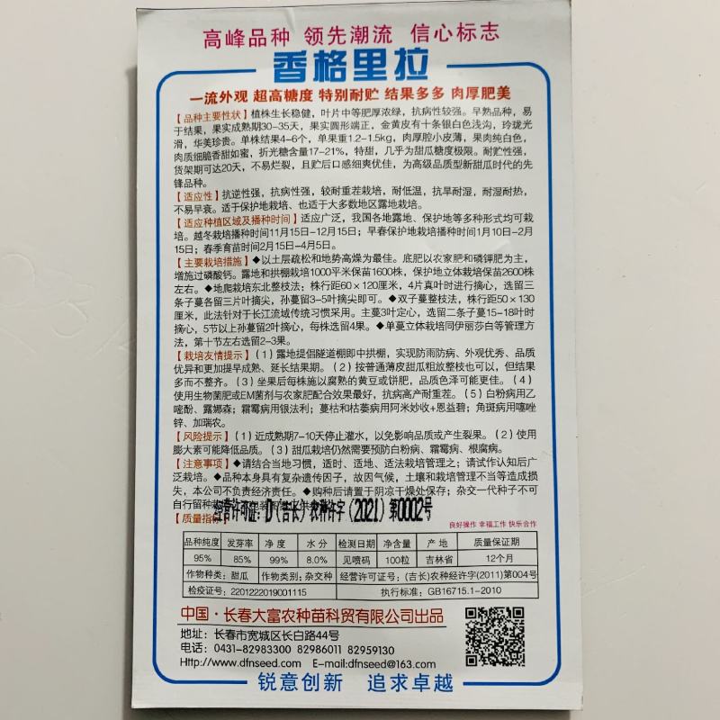 杂交一代洋香瓜种子香格里拉339特甜甜瓜种子香甜如蜜