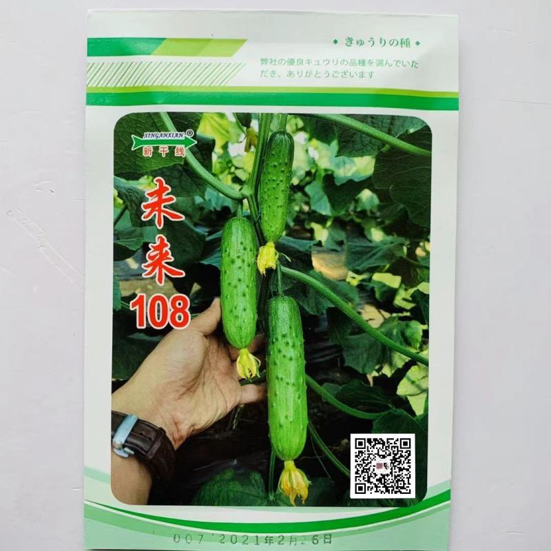 全雌水果黄瓜种子未来108翠绿油亮口感佳耐病毒适合各茬口