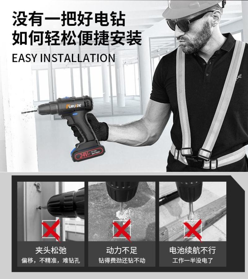 电钻工具套装五金电工专用日常家用维修多功能工具箱