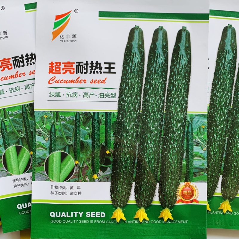 超亮耐热王黄瓜种子高产早熟抗病春夏秋露地秋延大棚耐高温