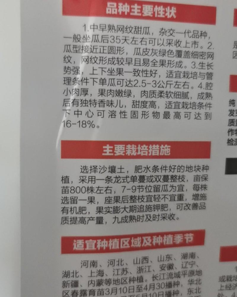 哈密瓜种冰糖蜜瓜种子橘红网纹哈蜜瓜籽基地种植甜度高肉厚