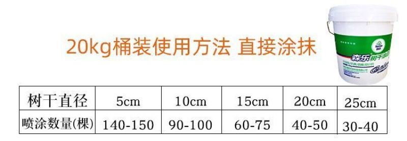 森乐树干涂白剂果树园林苗木驱虫抗寒抗病大树涂白替代石灰水