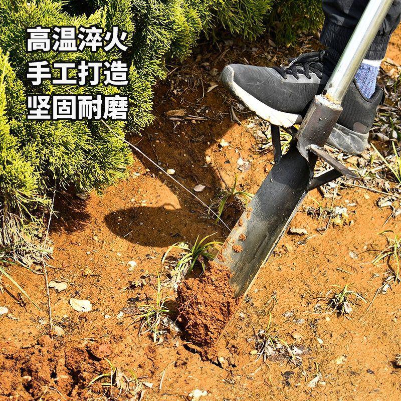 挖树铲子锰钢加厚起苗洛阳铁铲户外树根农用工具挖土坑地神器