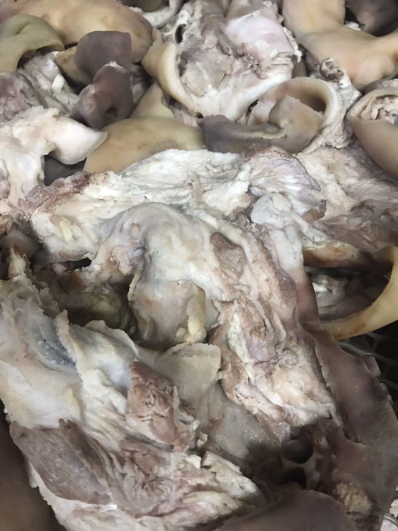 国产新鲜加工卤全猪头皮快餐连锁外卖凉拌菜