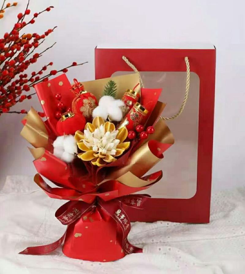 春节花束（新春花束）新年花束礼盒代加工一件代发社区团购