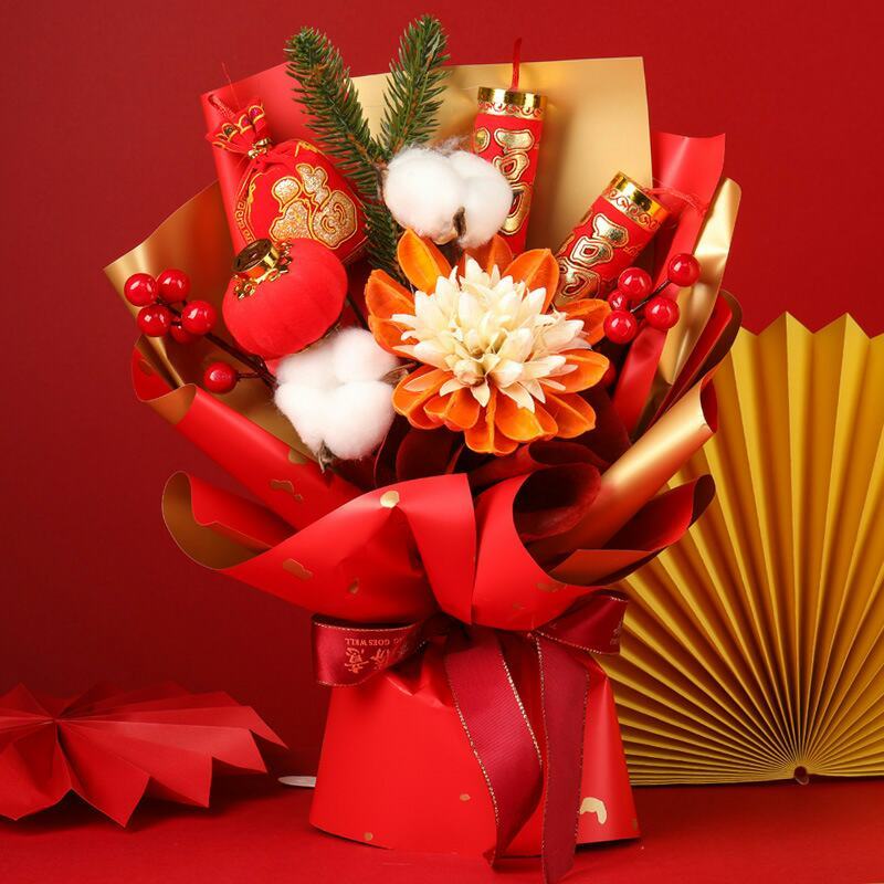 春节花束（新春花束）新年花束礼盒代加工一件代发社区团购