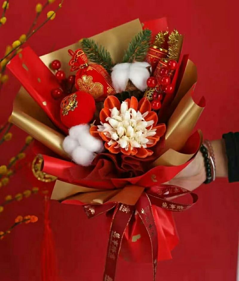 春节花束（新春花束）新年花束礼盒代加工一件代发社区团购