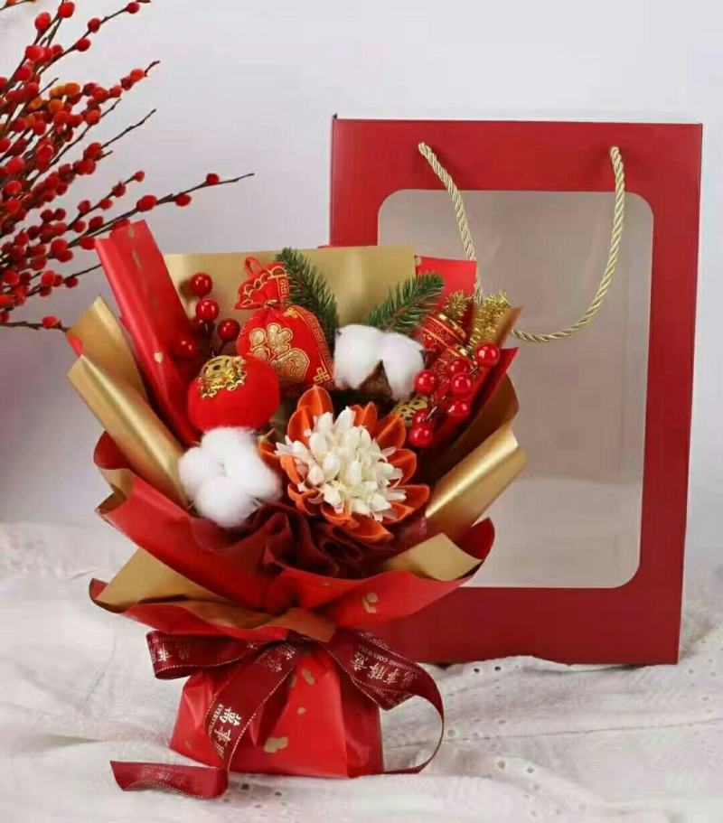 春节花束（新春花束）新年花束礼盒代加工一件代发社区团购