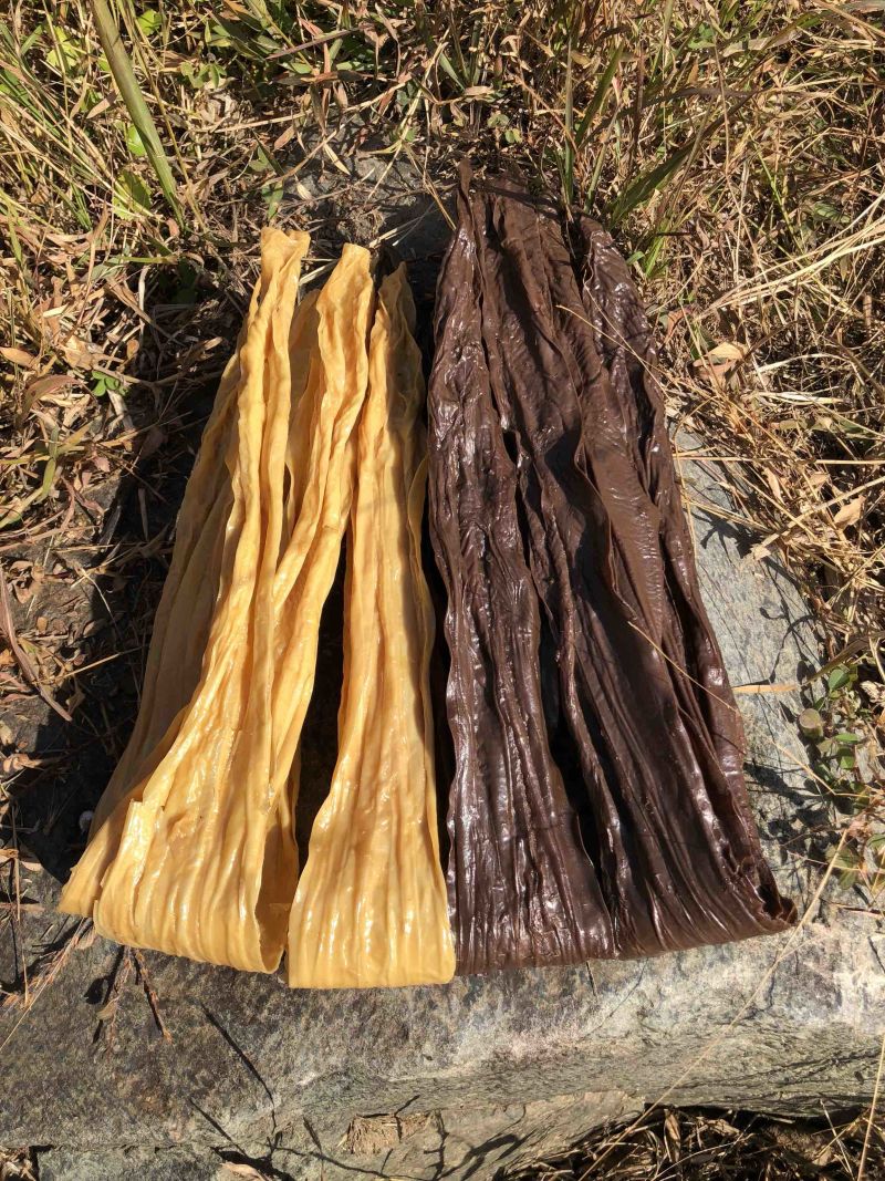 客家河源和平黑豆腐竹客家豆皮付富竹农家豆香味浓