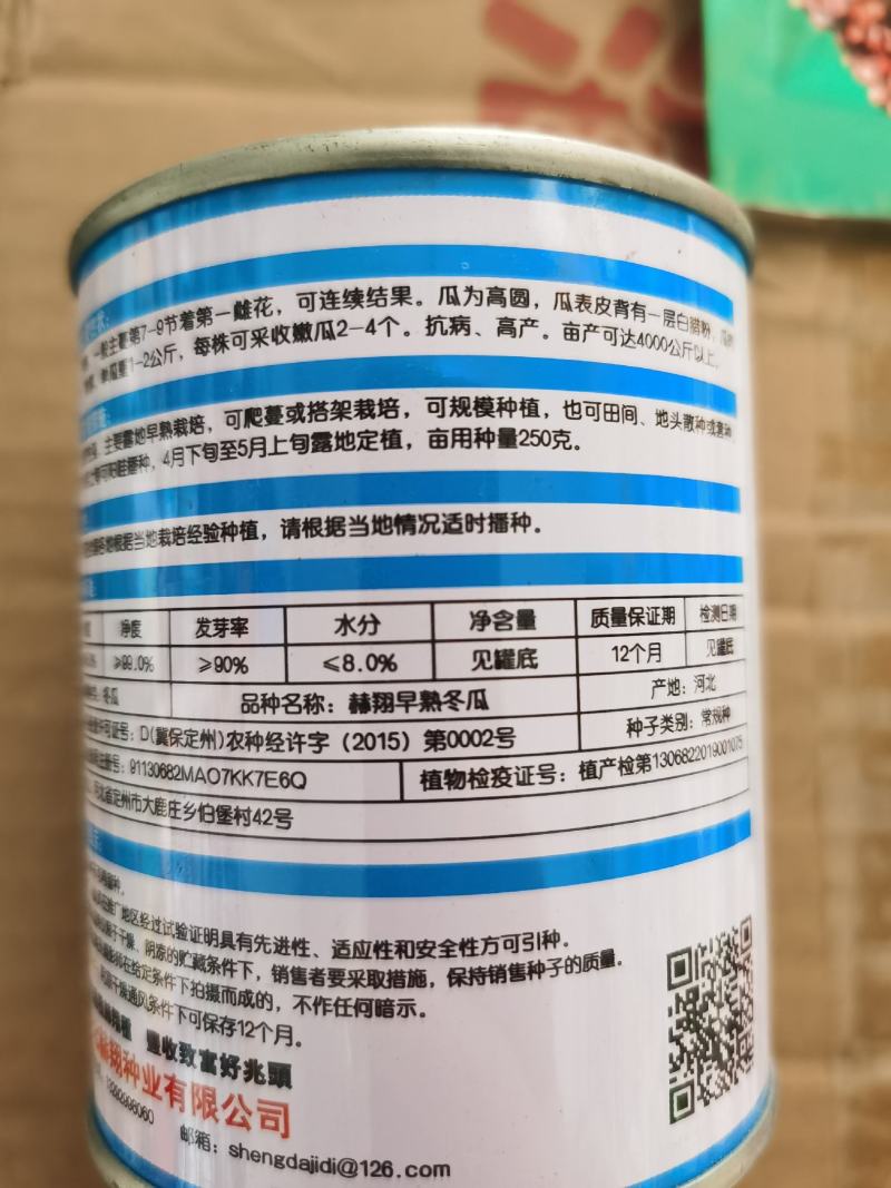 冬瓜种子早熟冬瓜种籽高产抗病强春天种植蔬菜种子