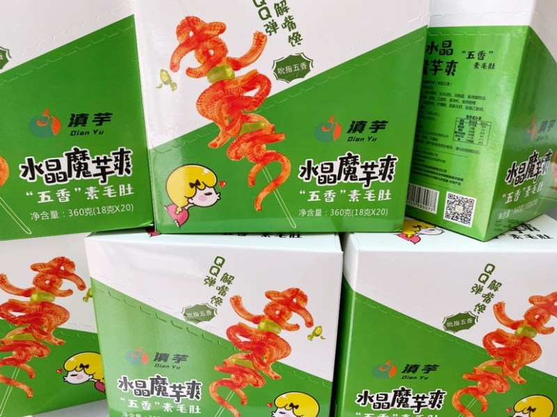麻栗坡县魔芋爽五香辣素毛肚一首货源美味零食礼包配置