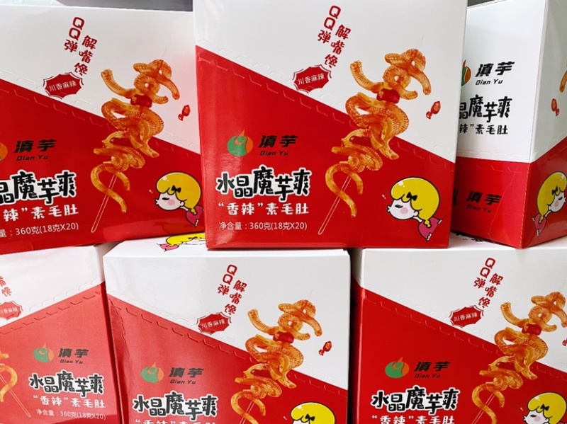 麻栗坡县魔芋爽五香辣素毛肚一首货源美味零食礼包配置