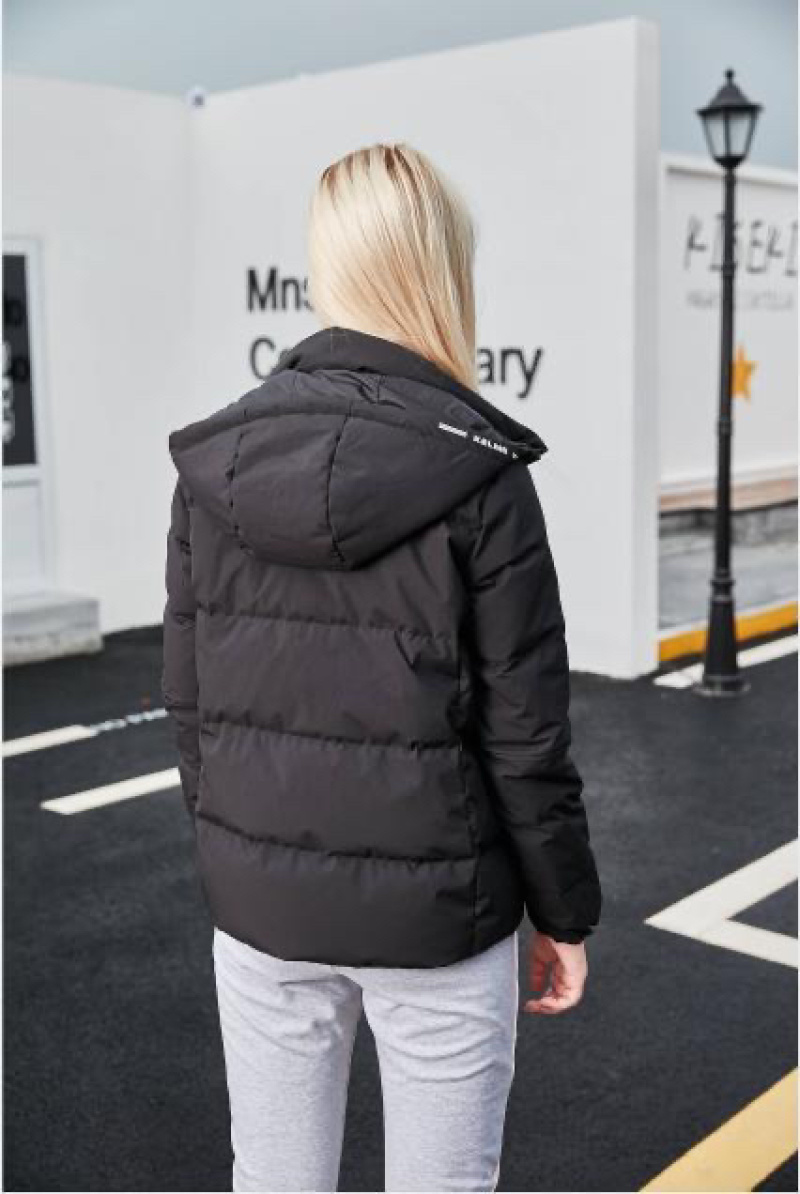 卡尔美冬季修身女连帽羽绒服36842002