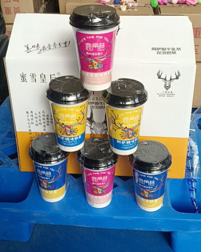 热销网红鹿角巷杯装奶茶6杯30杯5种口味速溶椰果牛乳奶茶
